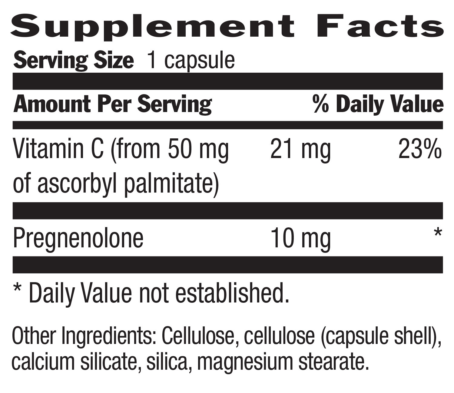 Pregnenolone Caps 10 mg