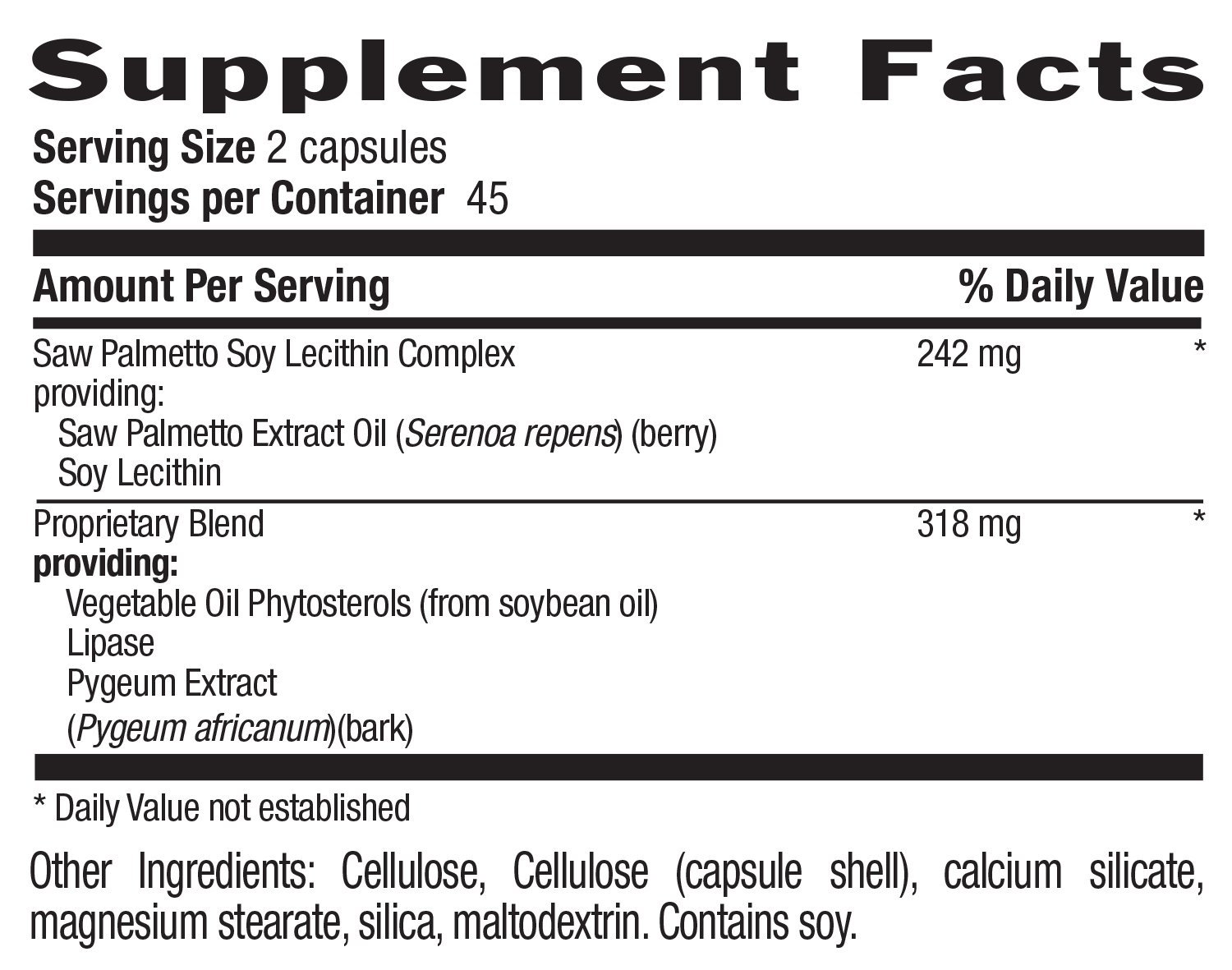 Saw Palmetto & Pygeum Extract