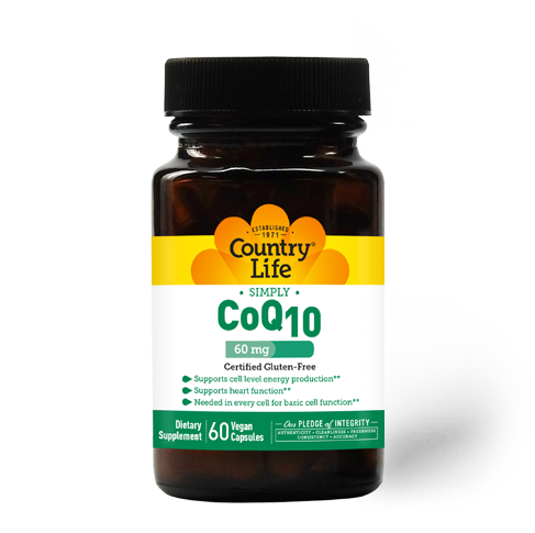 Verbetering Botsing mechanisch CoEnzyme Q10 - 60 mg (60 capsules) - Country Life Vitamins