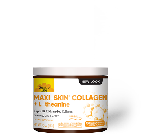 Maxi-Skin Collagen + L-Theanine (55oz powder) | Country Life Vitamins