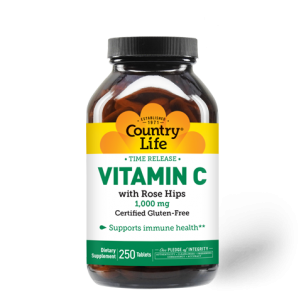 Time Release Vitamin C with Rose Hips – 250 Tablets